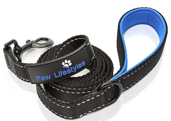 Sturdy, soft and you can see it in the dark: a monument to the best pitbull leashes out there, that Paw Lifestyles one!